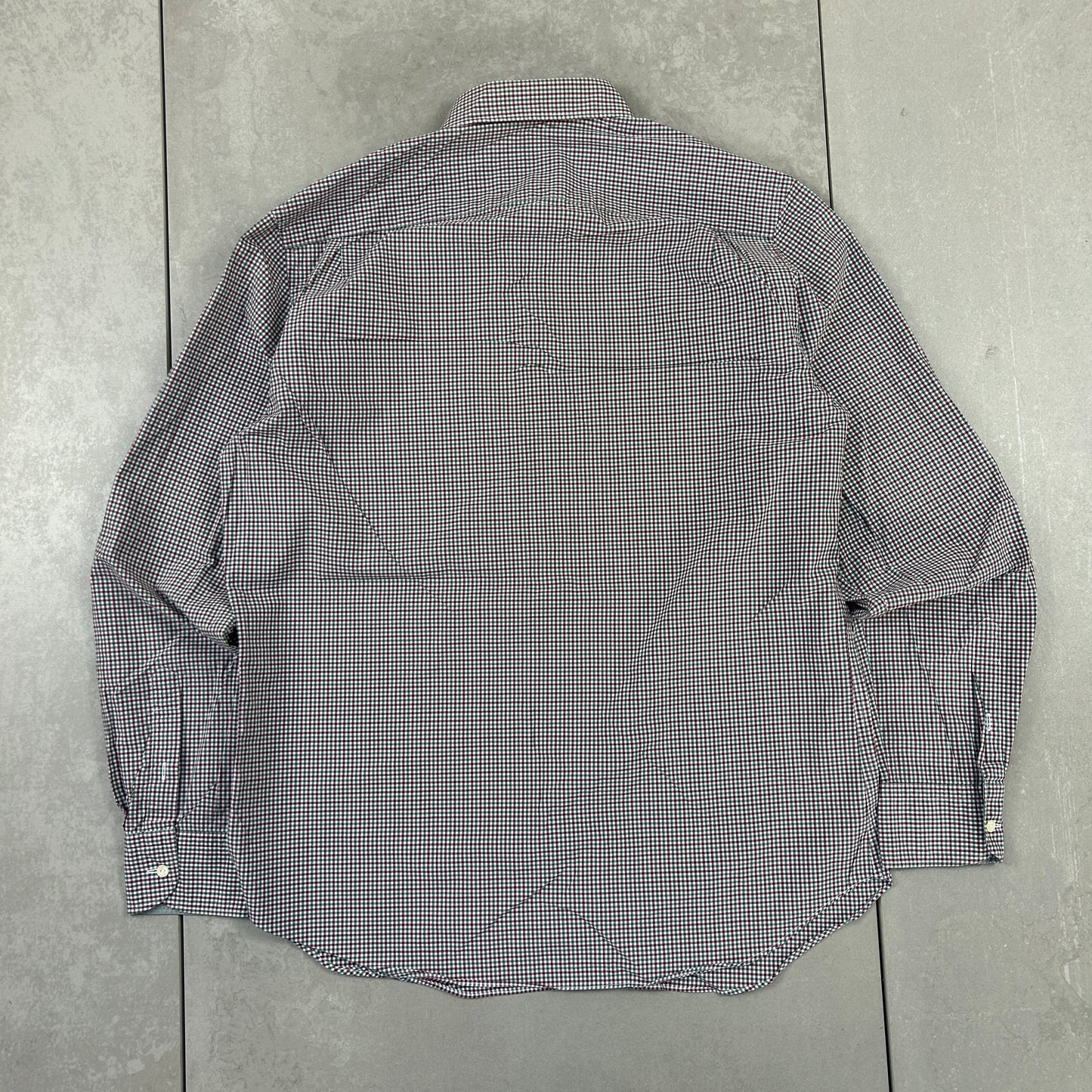 Vintage Massimo Dutti Green Red Check Button Down Shirt - L