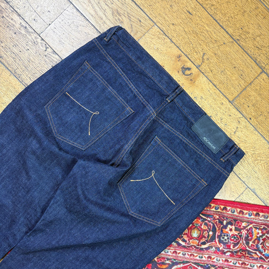 Vintage Rocawear Blue Embroidered Y2K Hip Hop Straight Jeans - 40