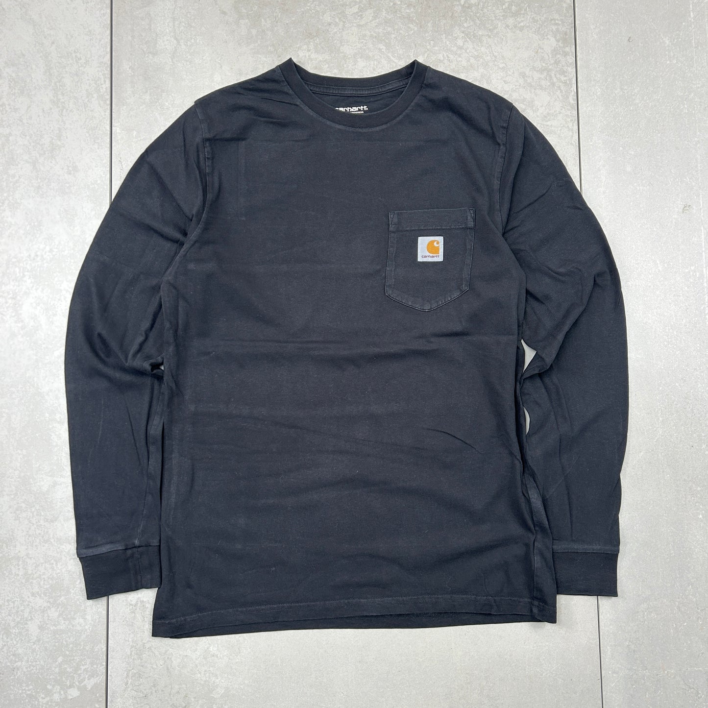 Vintage Carhartt Black Long Sleeve Pocket Workwear T-Shirt - S