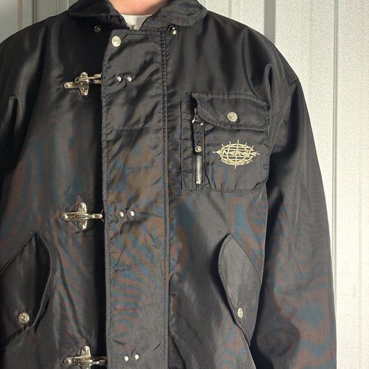 Vintage 90s Energie Fireman Clasp Black Jacket - M