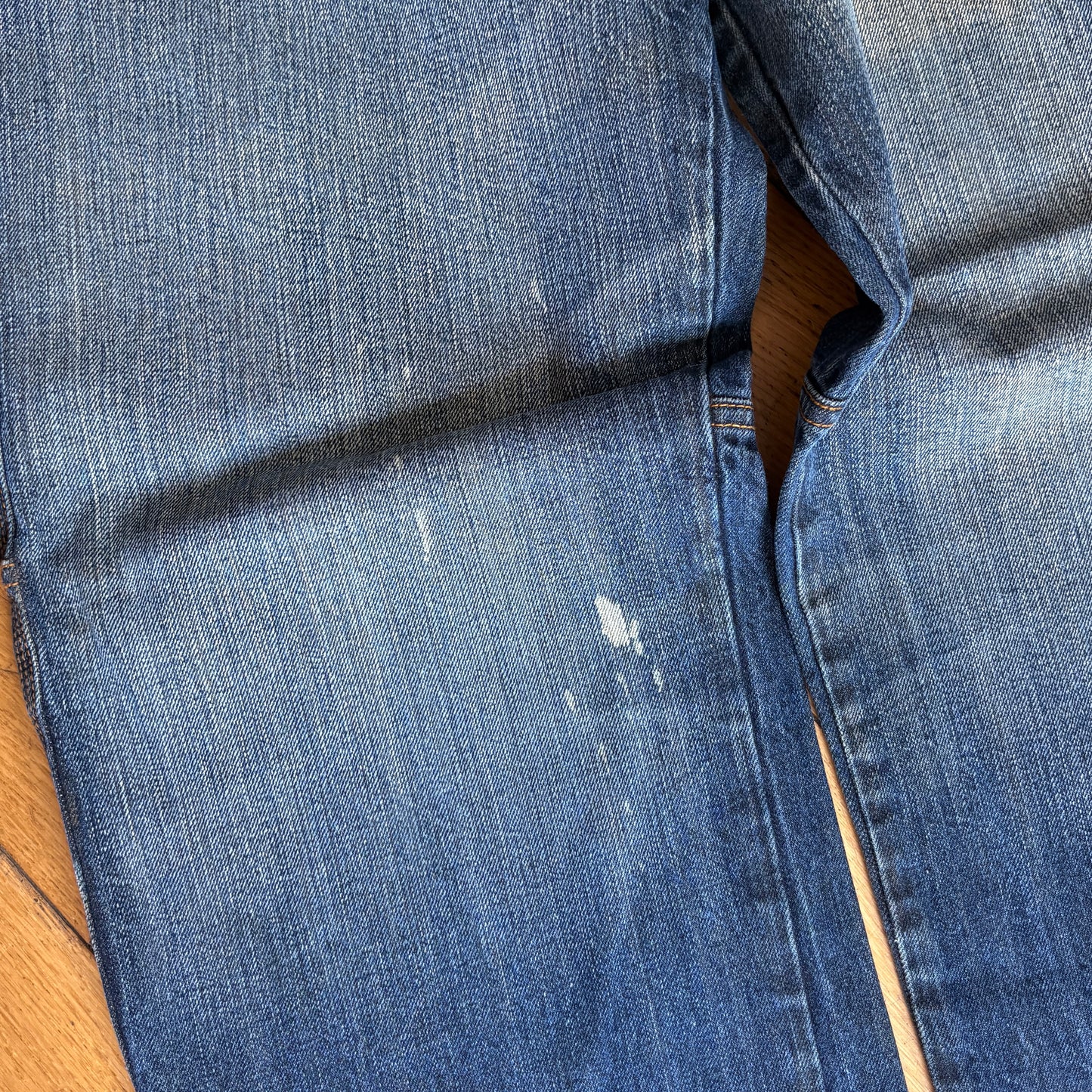 Vintage Azzure Embroidered Blue Hip Hop Baggy Jeans - 34