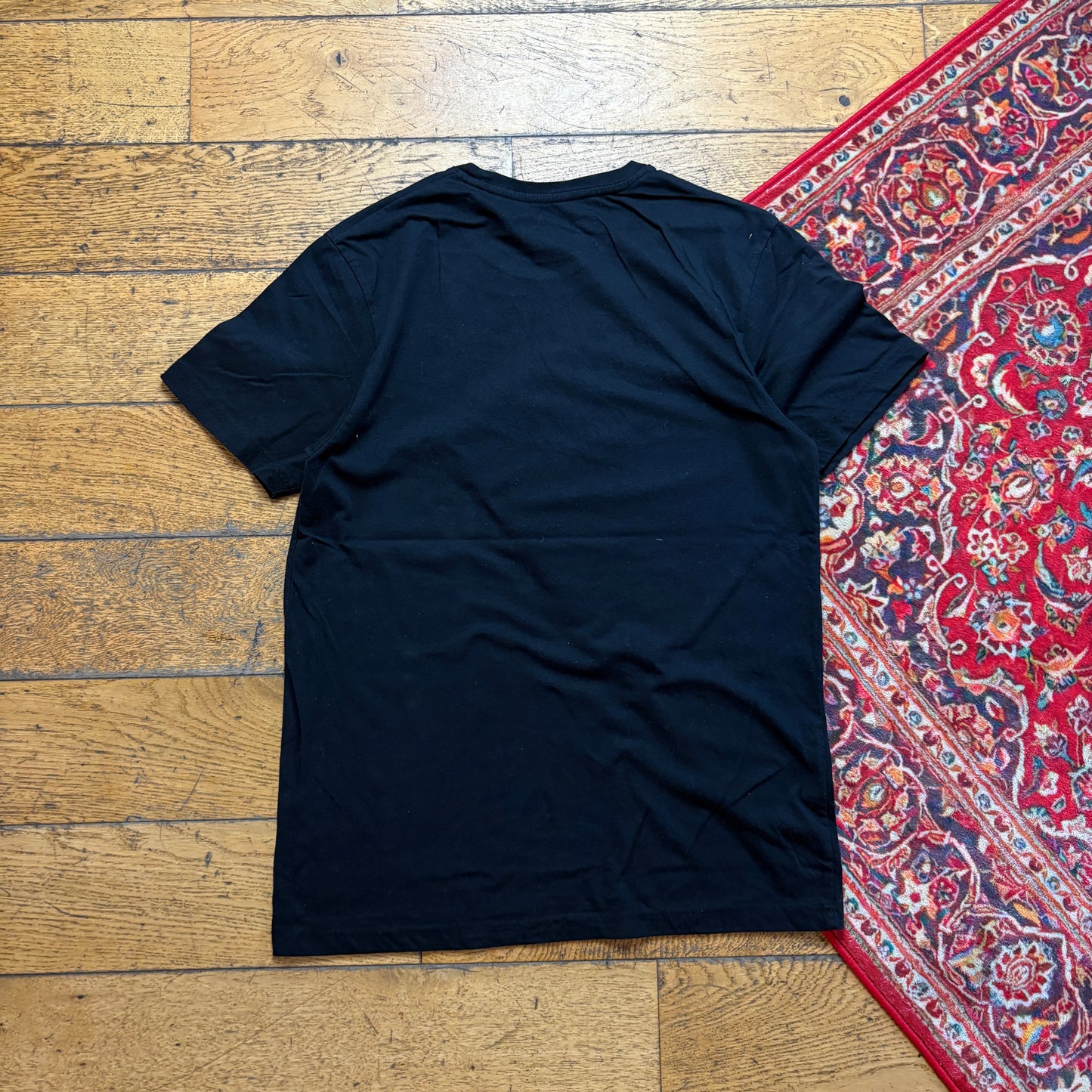 Vintage Thrasher Black Flames Graphic T-Shirt - XS