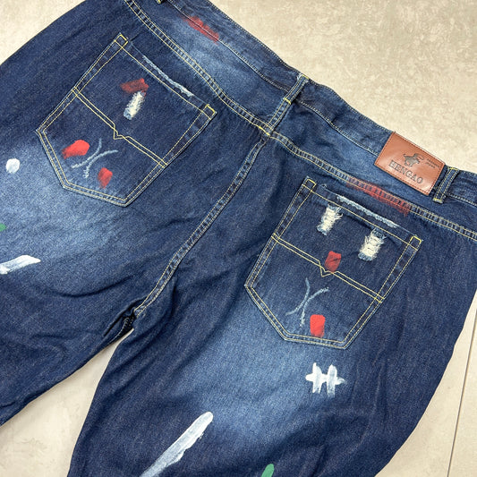 Vintage Hip Hop Baggy Shorts Blue Jorts - 48