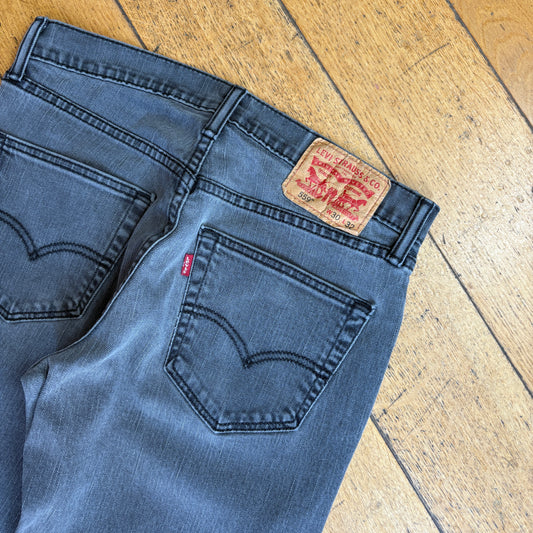 Vintage Levis 559 Relaxed Straight Grey Denim Jeans - 30