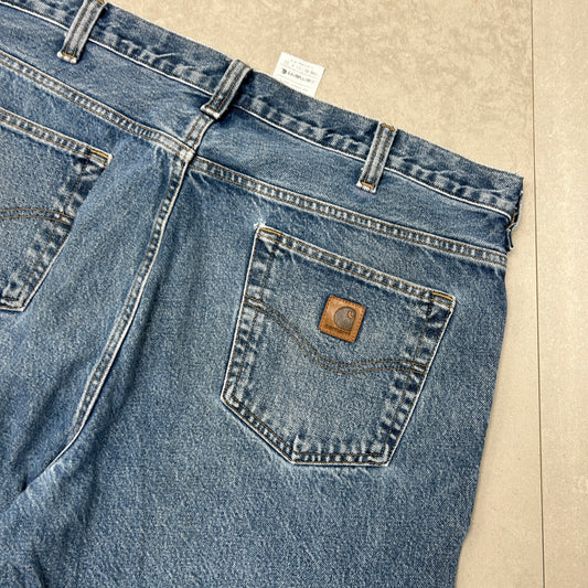 Vintage Carhartt Workwear Baggy Blue Carpenter Shorts - 40
