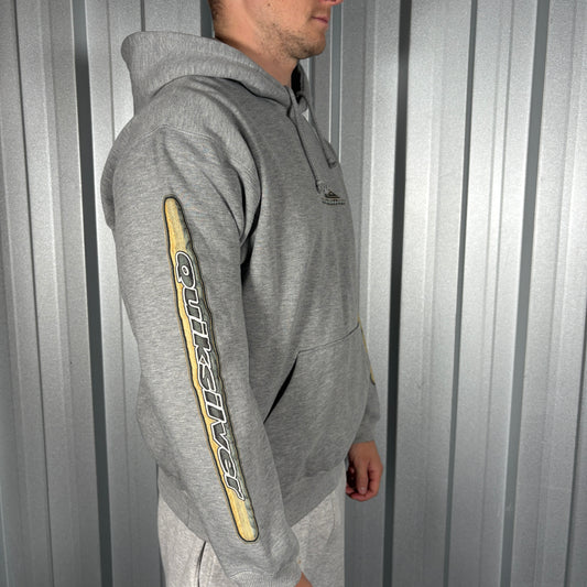 Quiksilver Surfwear Grey Y2K Hoodie Sweatshirt - M
