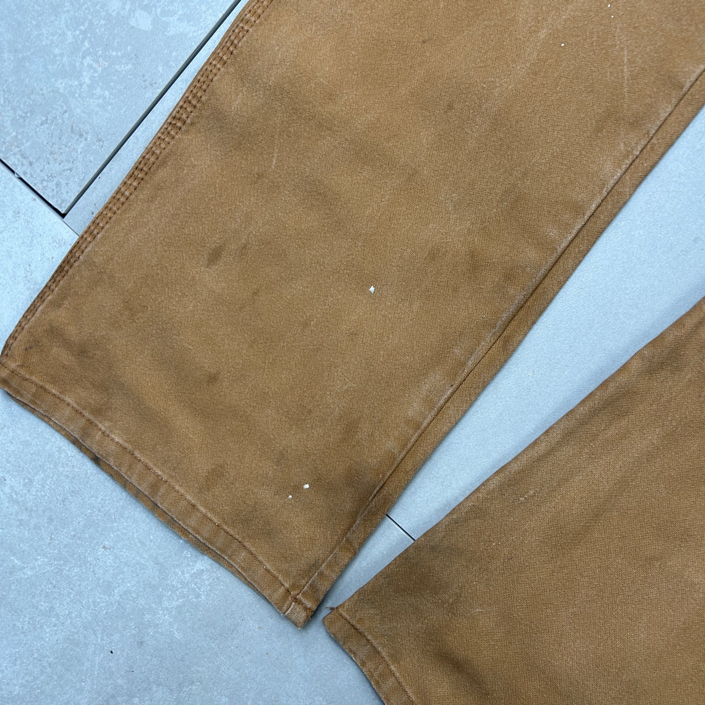 Vintage Dickies Workwear Carpenter Baggy Brown Trousers - 40