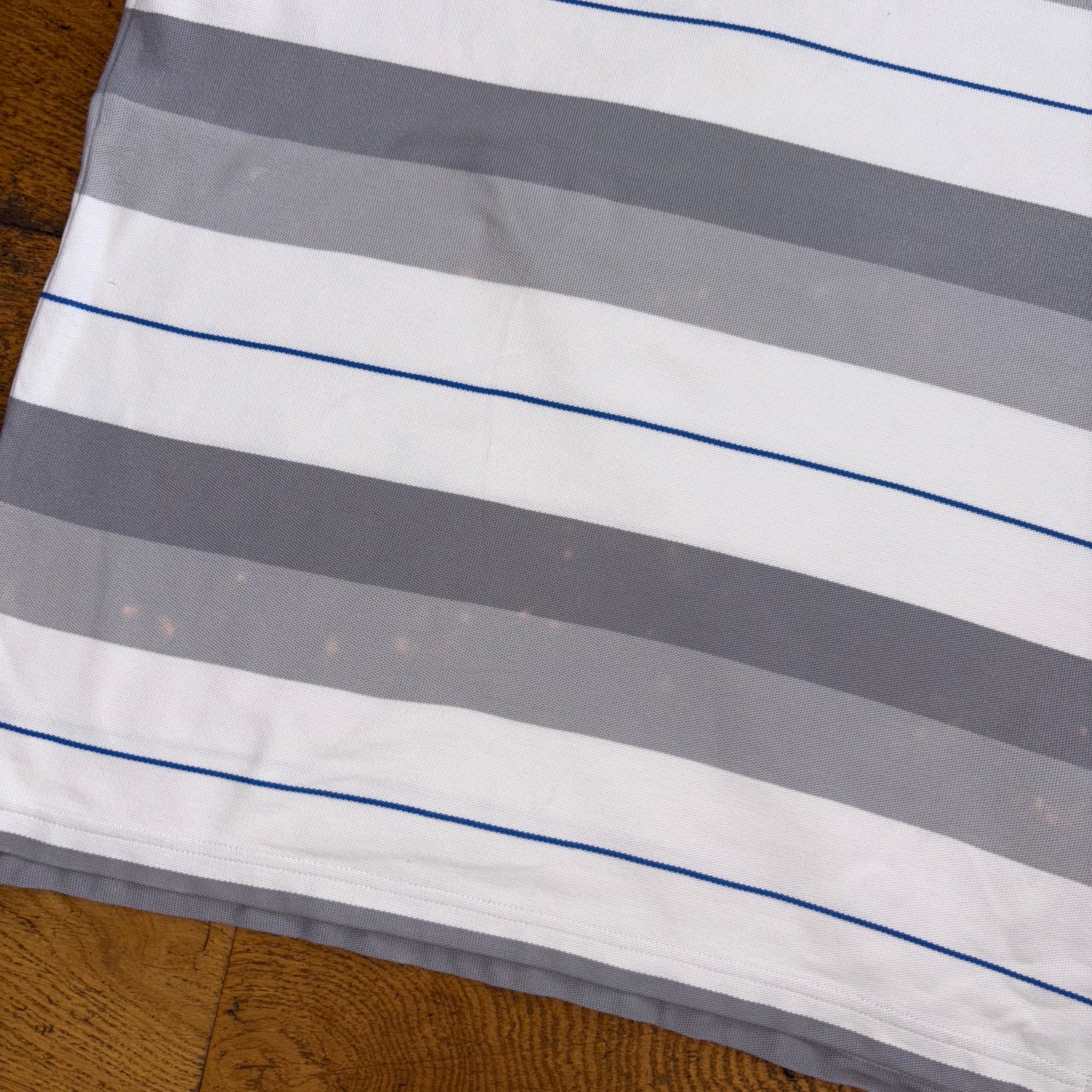 Vintage Nike Grey White Stripe Polo Shirt - S