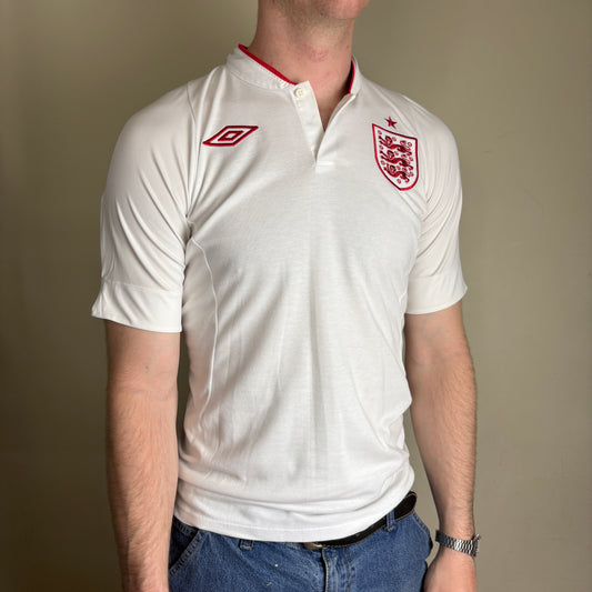 Vintage Umbro England Football World Cup White Football Shirt -