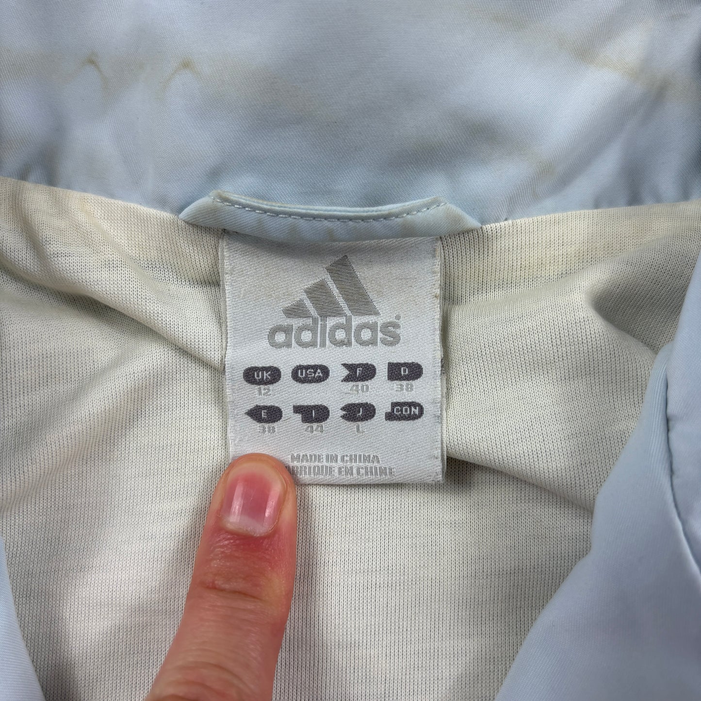 Vintage Adidas Blue Tracksuit Track Shell Windbreaker Jacket - Size 12