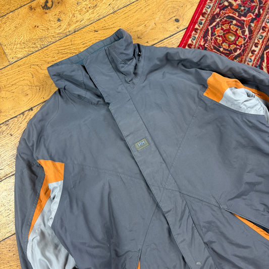 Vintage Helly Hansen Grey Technical Ski Jacket - M