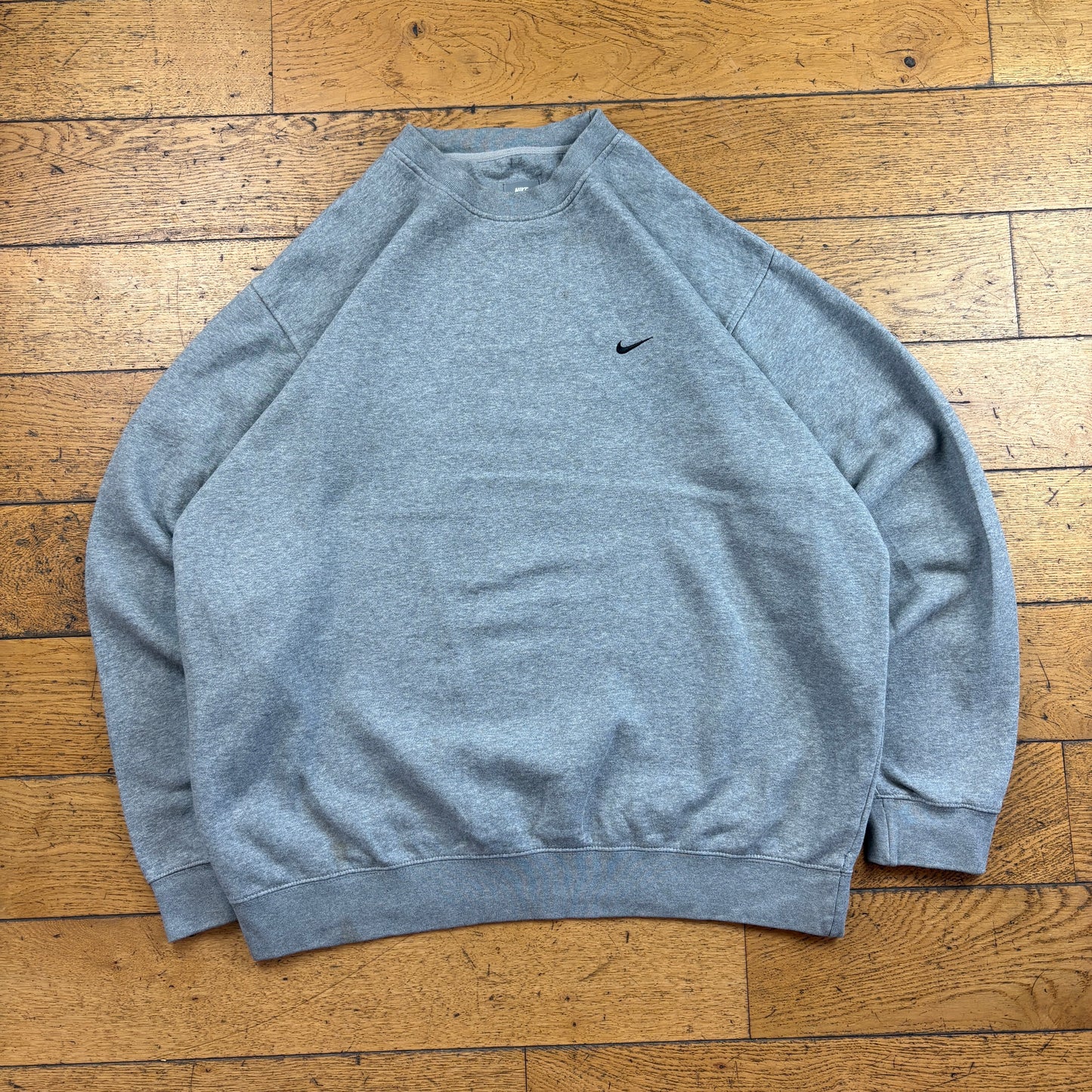 Vintage Nike Grey Swoosh Embroidered Sweatshirt - XL