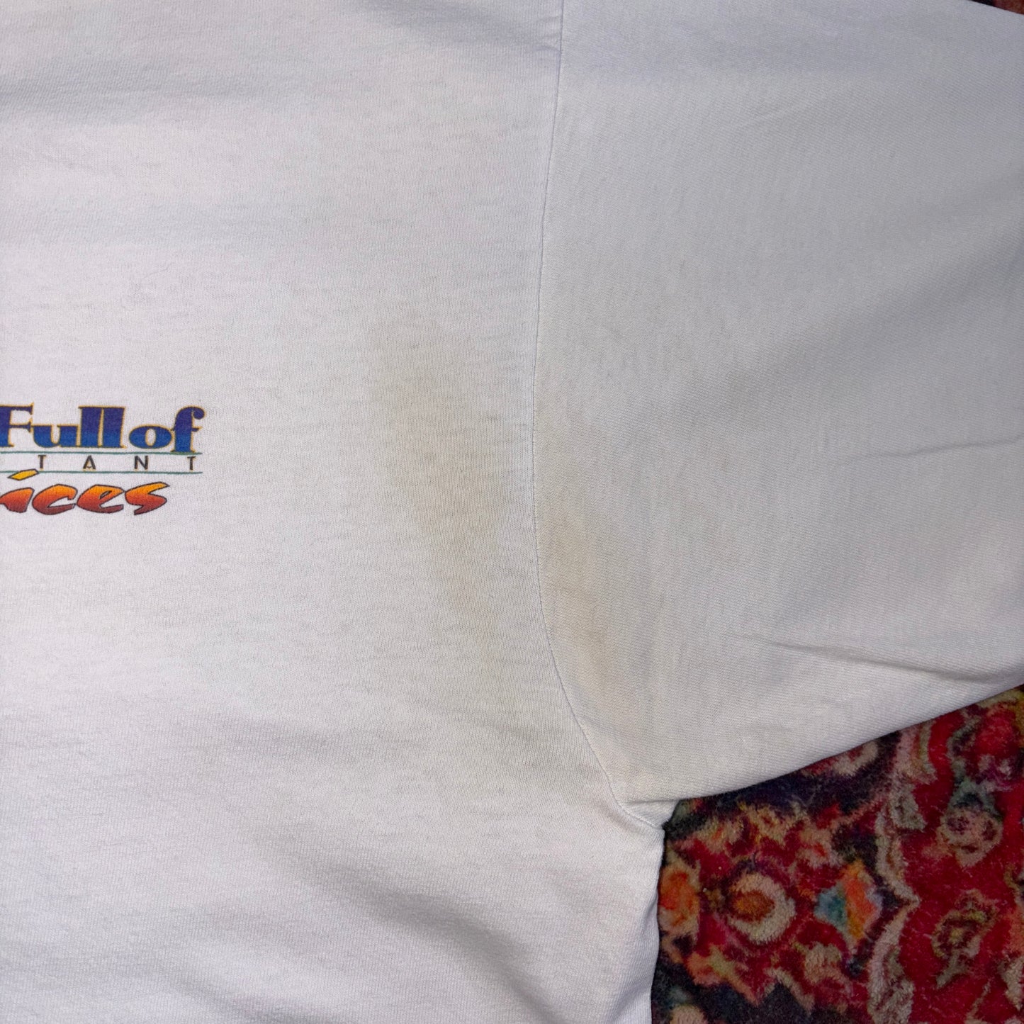 Vintage 1997 Guitar White Graphic T-Shirt - L