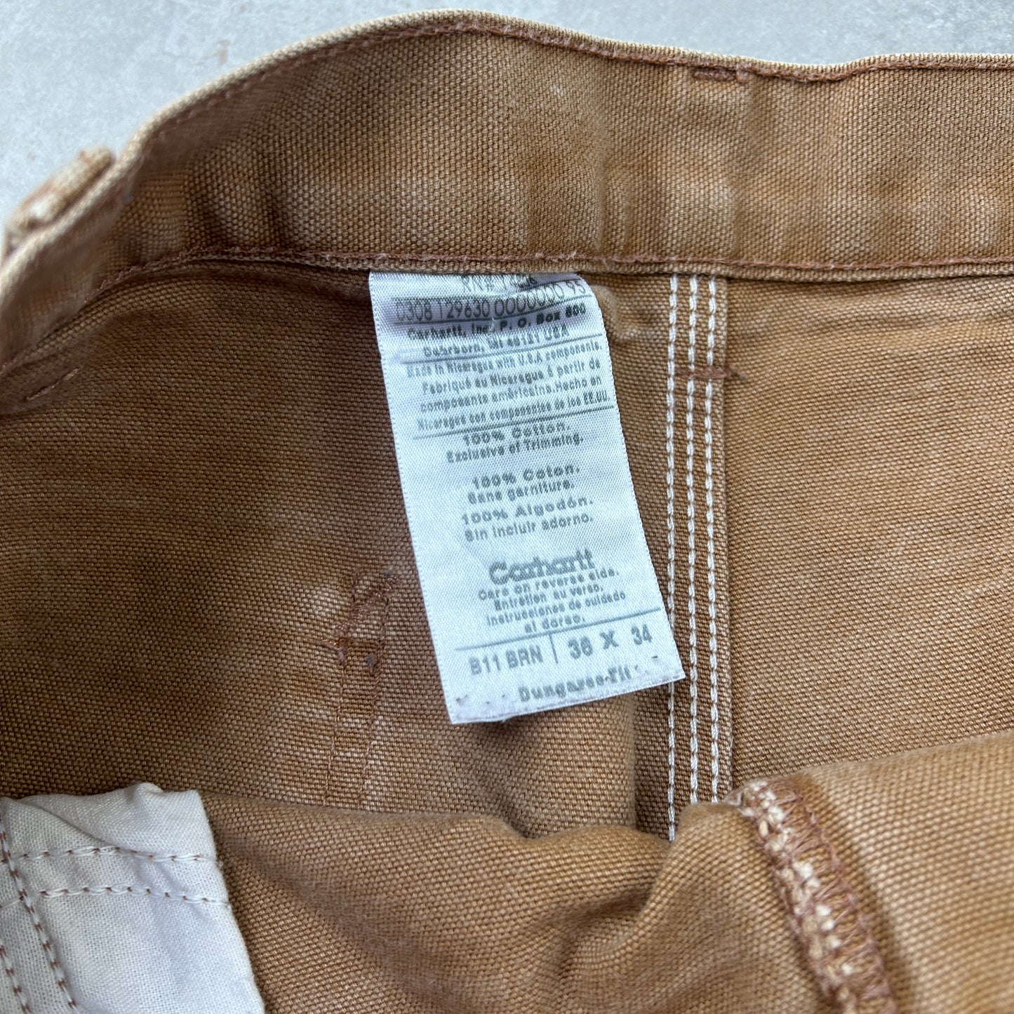Vintage Carhartt Workwear Brown Baggy Carpenter Shorts - 36