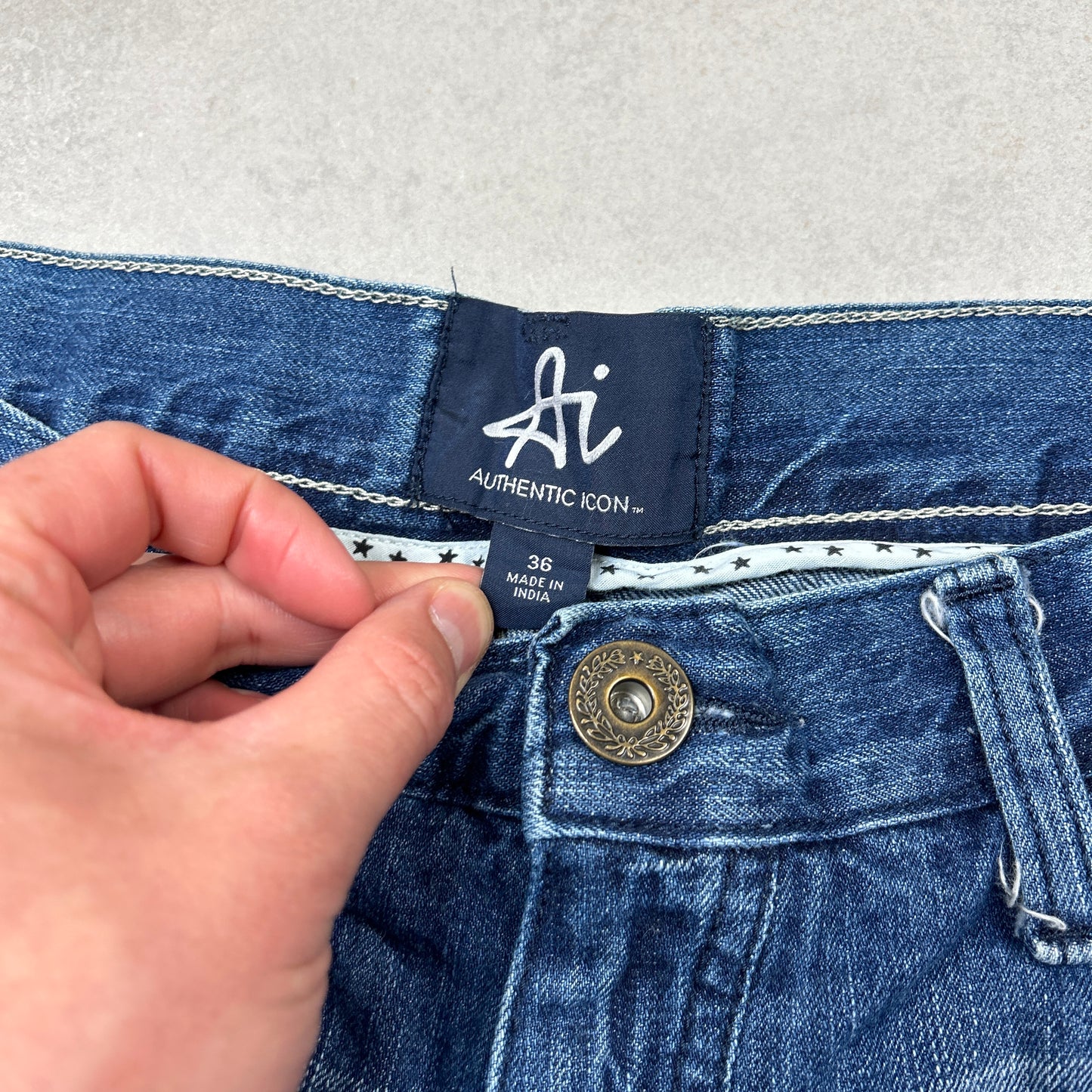 Vintage Blue Hip Hop Baggy Shorts Jorts - 36