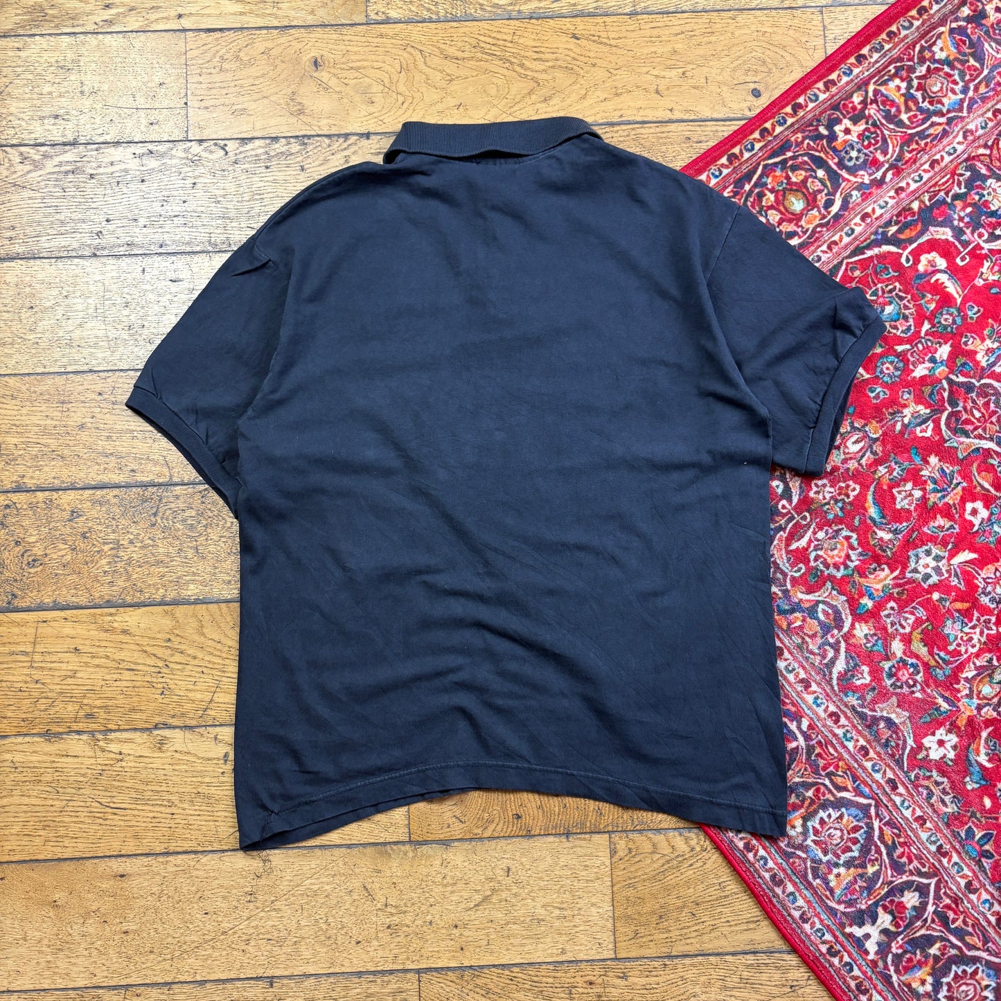 Vintage Harley Davidson Embroidered Black Polo Shirt - M