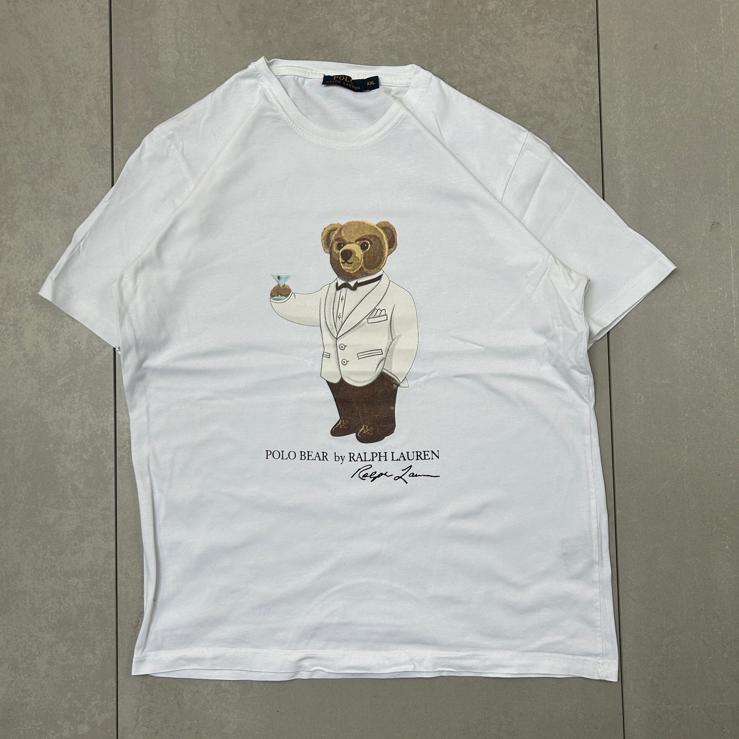 Vintage Ralph Lauren Polo Bear White T-Shirt - L