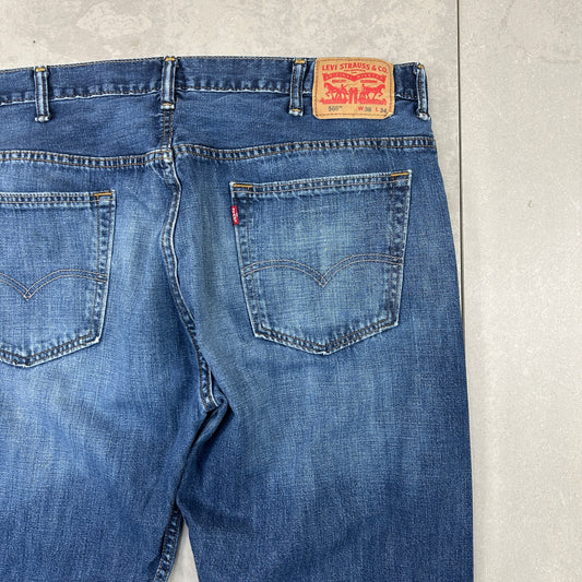 Vintage Levis 569 Baggy Blue Denim Jeans - 38