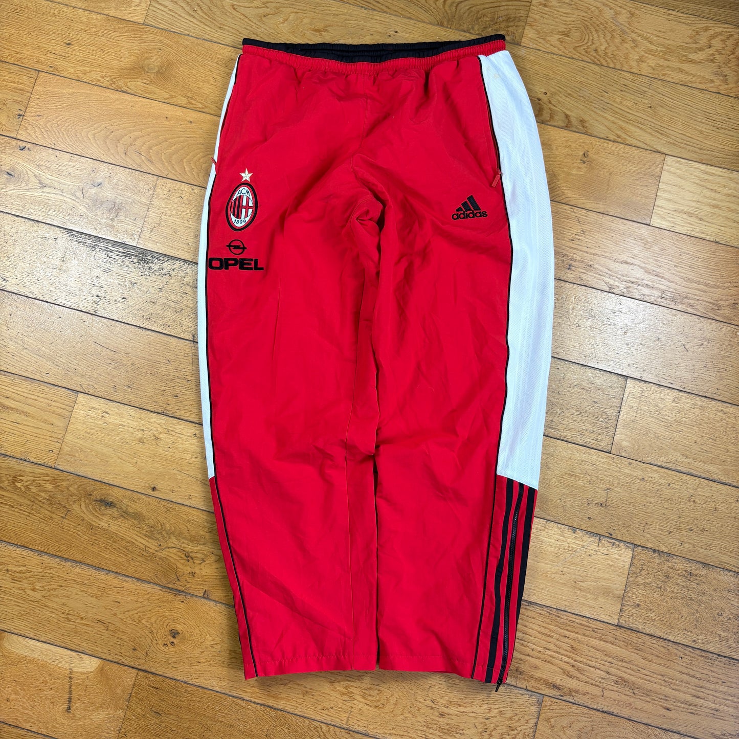 Vintage Rare Adidas AC Milan Sample Red Tracksuit Jacket And Bottoms - XL