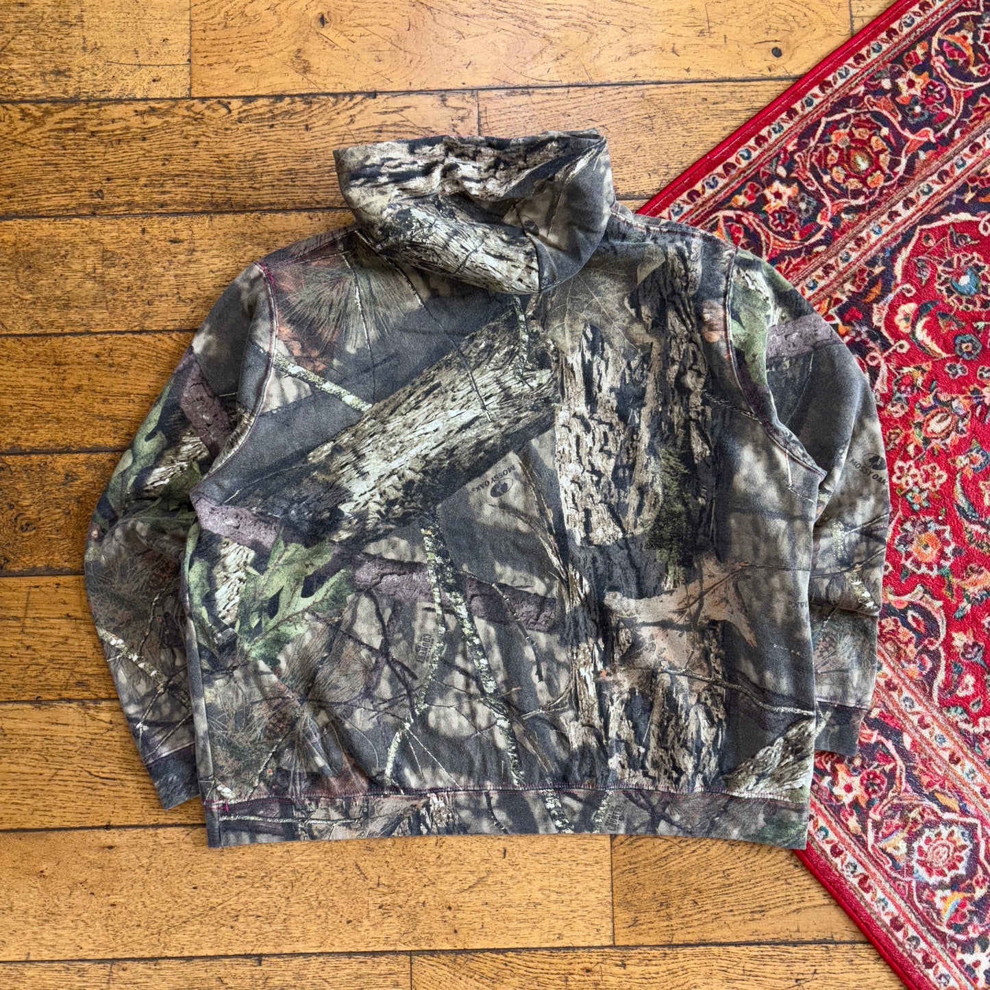 Vintage Realtree Camo Womens Hoodie Green Sweatshirt - XL