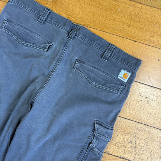 Vintage Carhartt Grey Workwear Baggy Carpenter Shorts - 38