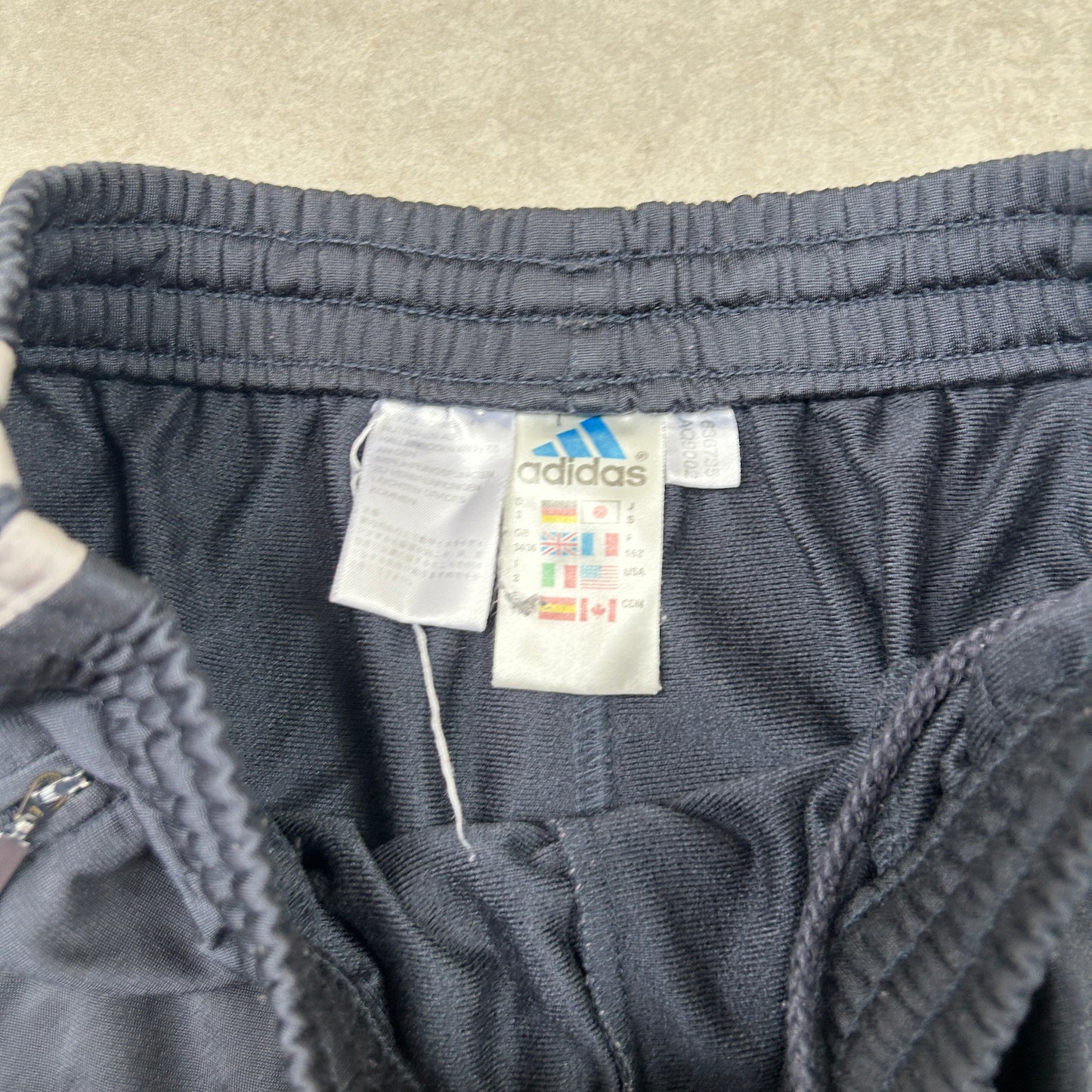 Vintage Adidas Baggy Tracksuit Black Track Pants Bottoms - S
