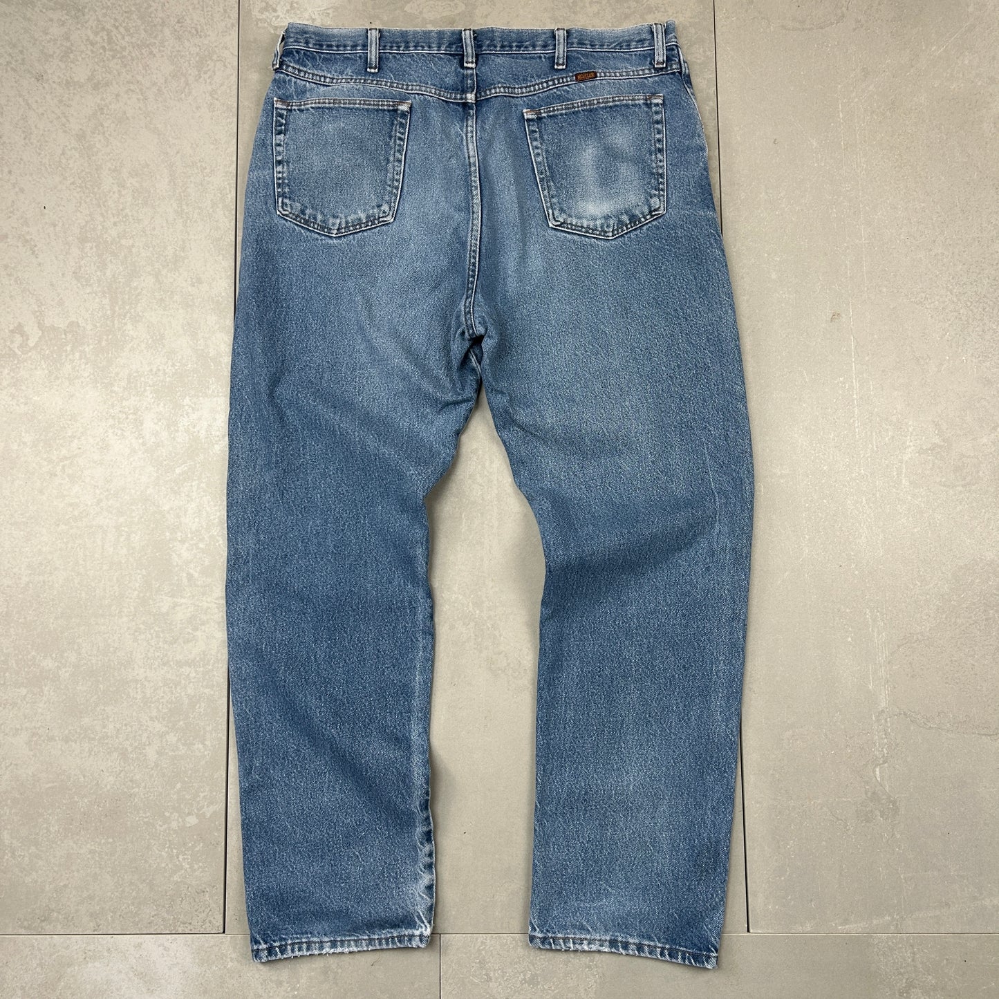 Vintage Rustler Blue Straight Denim Workwear Jeans - 40
