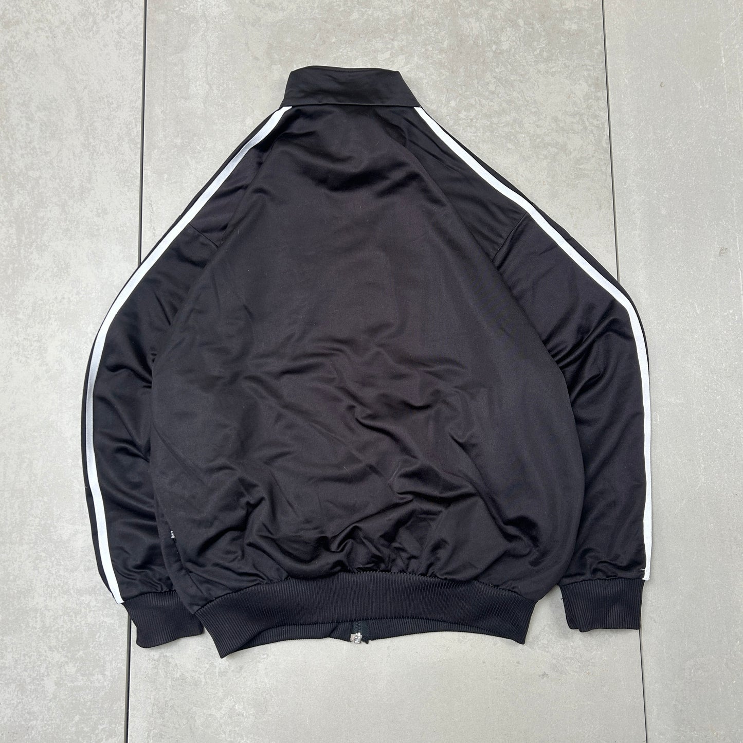 Vintage 80s Adidas Black Tracksuit Track Shell Windbreaker Jacket - L