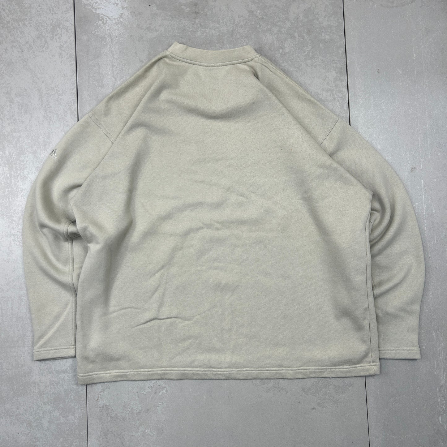 Vintage 90s Adidas Cream Embroidered Sweatshirt - XL