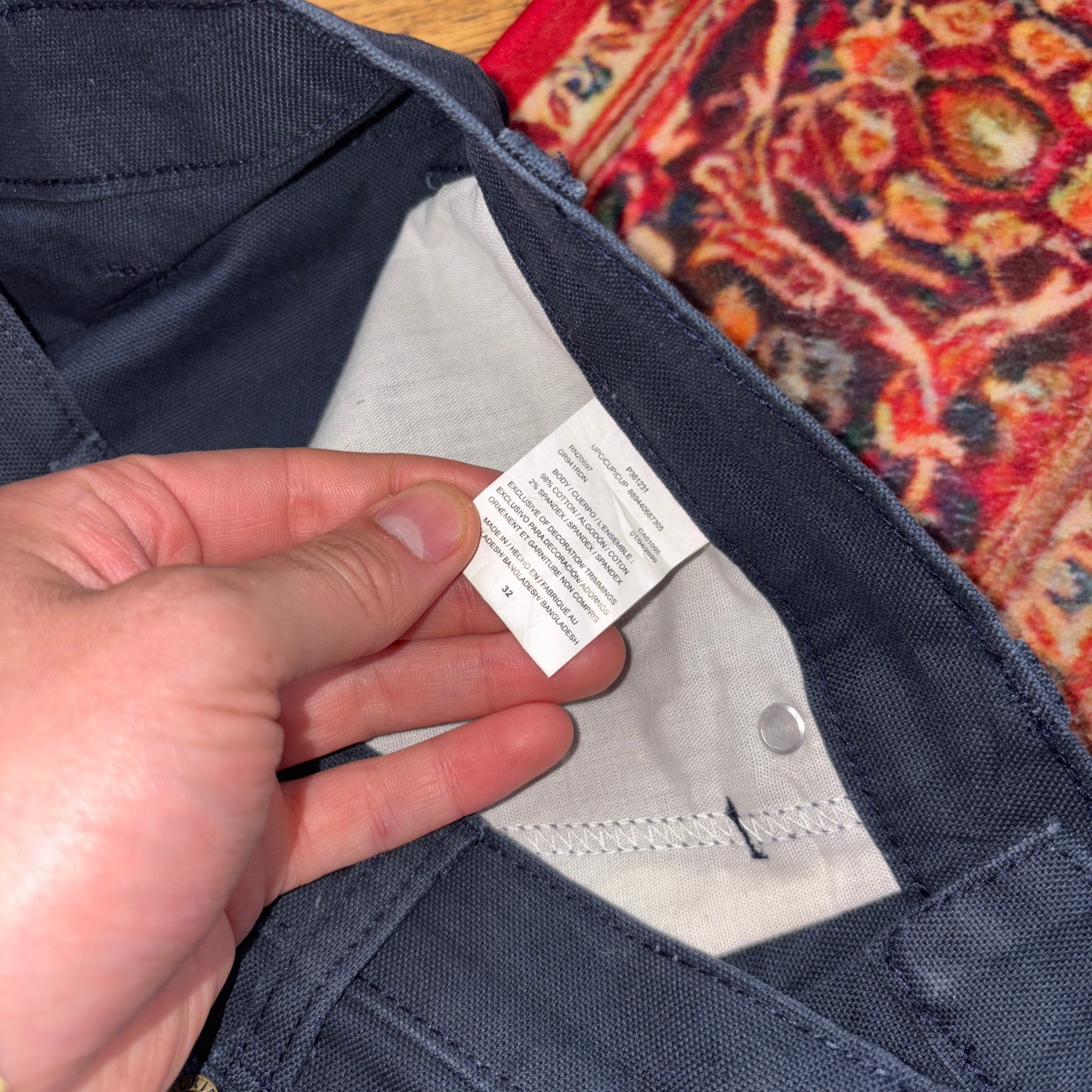 Vintage Dickies Workwear Carpenter Navy Baggy Shorts - 34