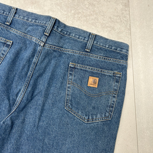 Vintage Carhartt Workwear Baggy Blue Carpenter Shorts - 42