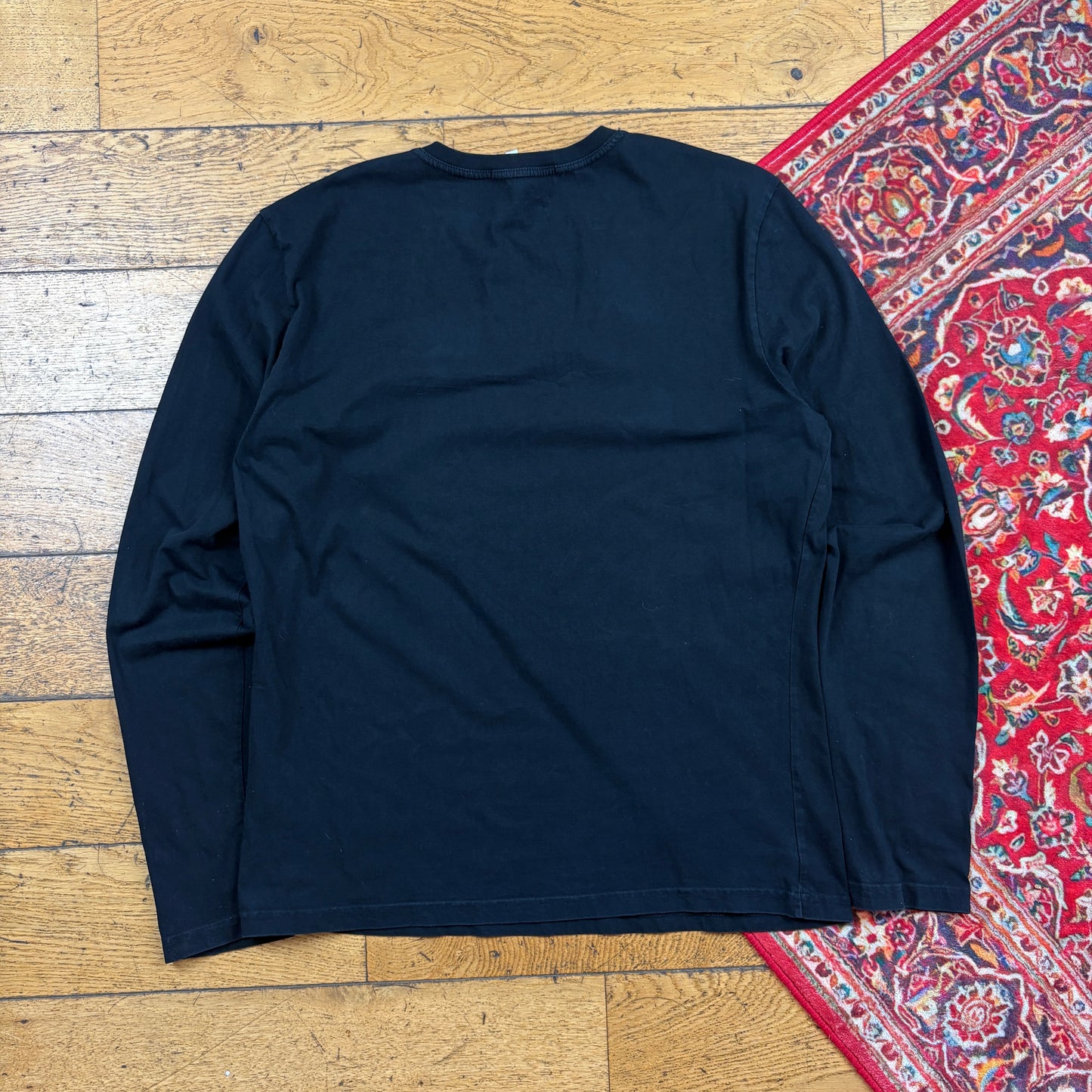 Vintage Y2K Iceberg Rhinestone Black Long Sleeve T-Shirt - Size 10