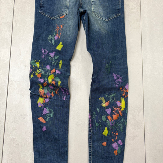 Vintage Skinny Blue Distressed Hip Hop Jeans - 32