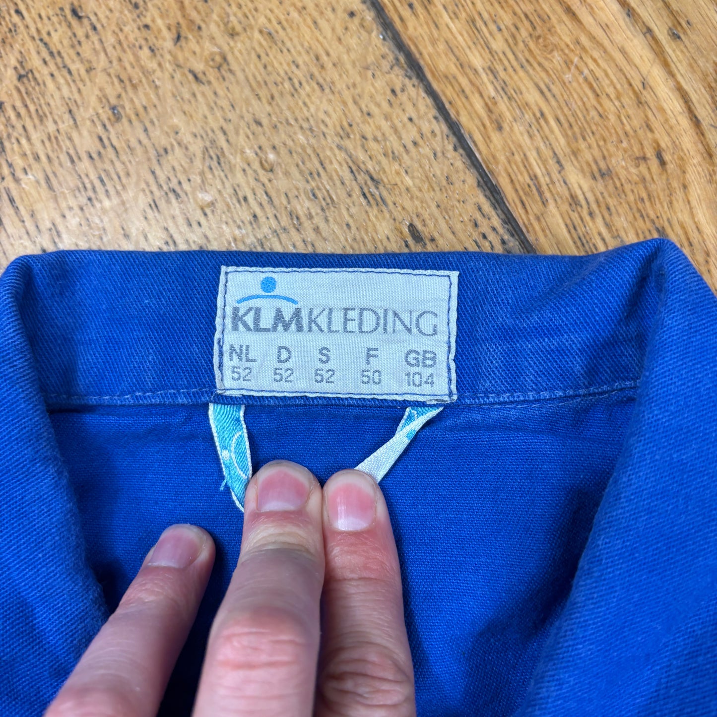 Vintage French Chore Workwear Jacket Blue Overcoat - L