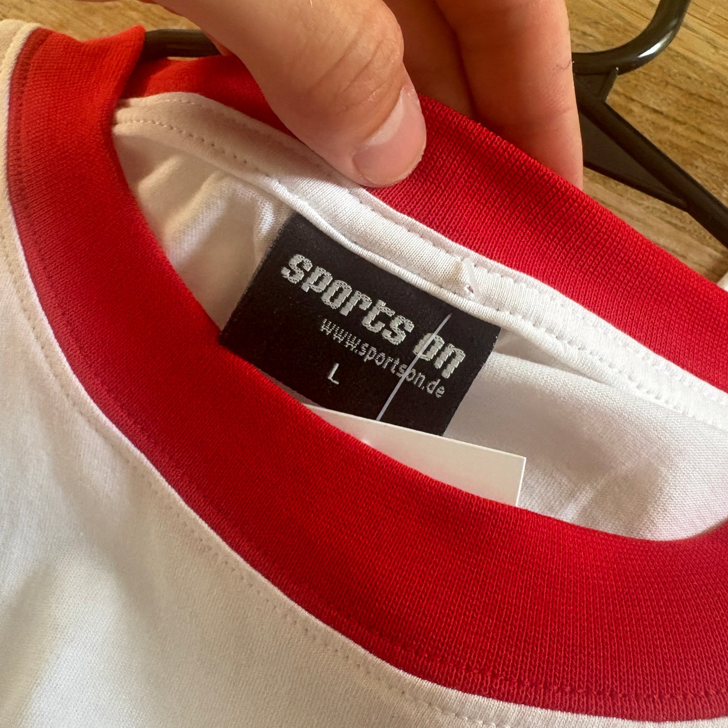 Vintage World Cup White Red Ringer Graphic T-Shirt - L