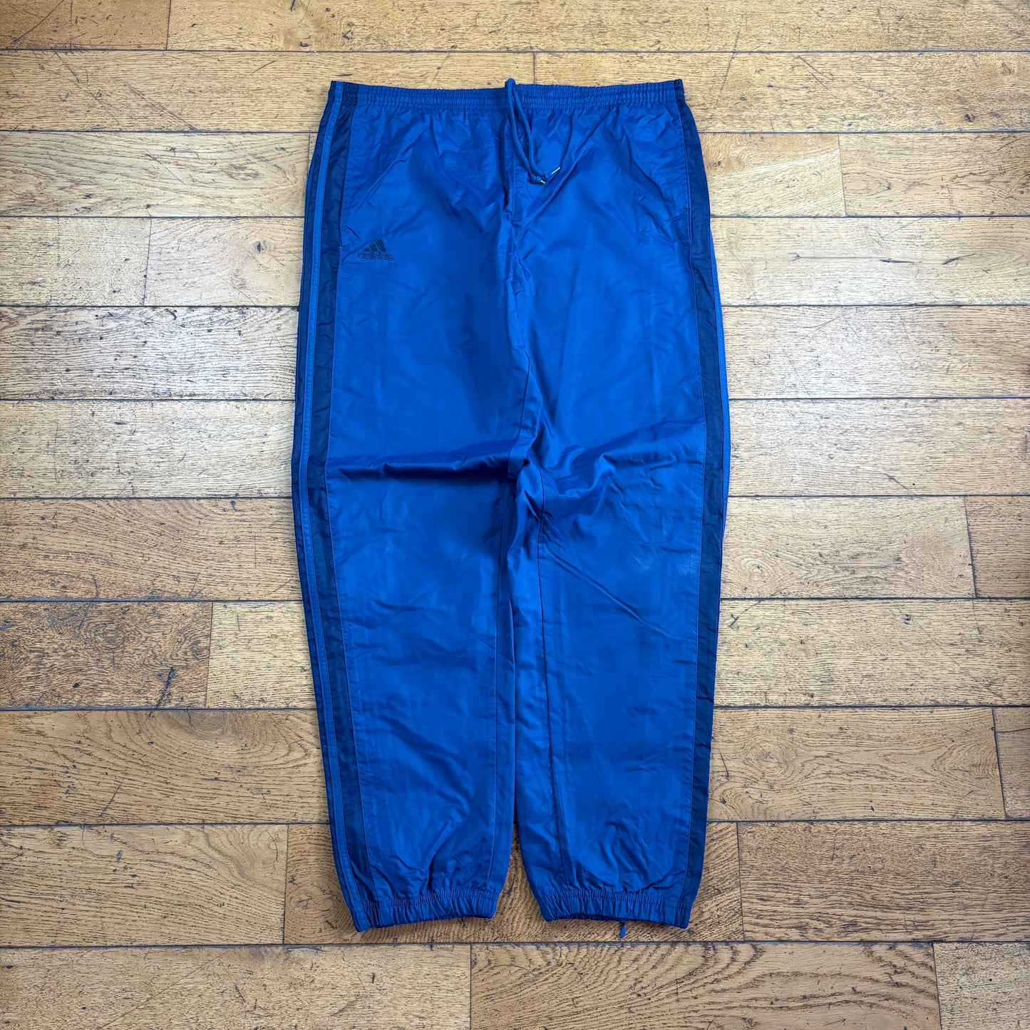 Vintage Adidas Blue Baggy Tracksuit Sweatpants Track Pants Bottoms - M