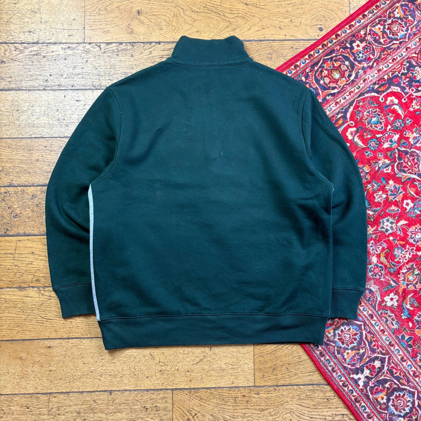 Vintage Nautica Green Embroidered Quarter Zip Sweatshirt - XL