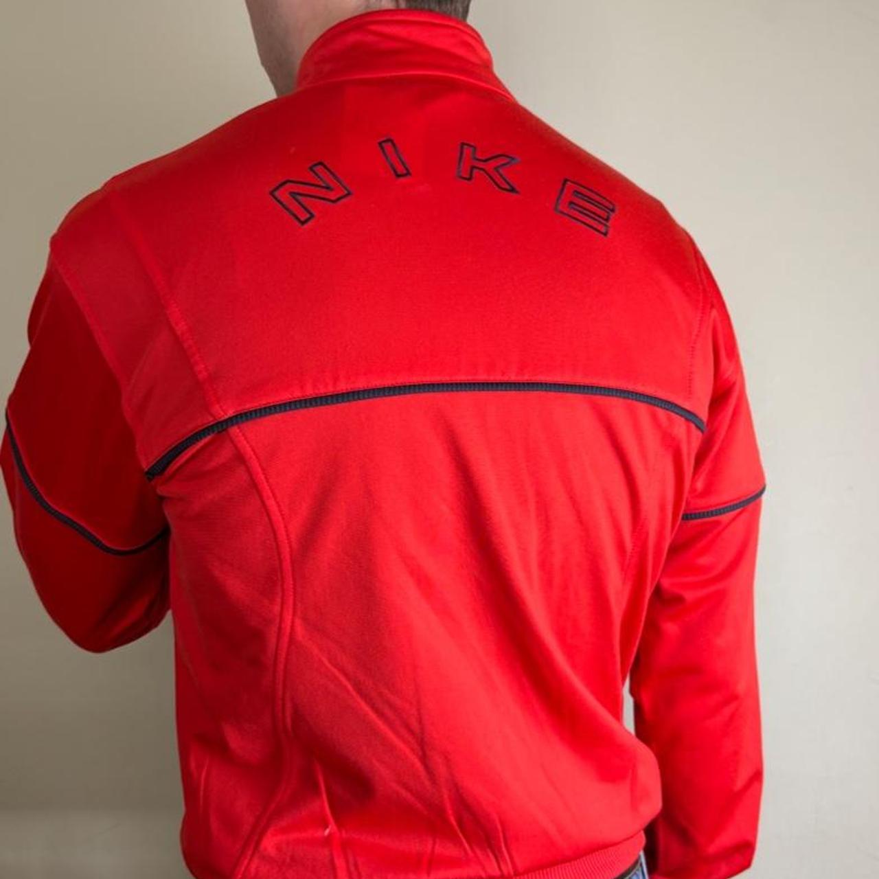 Vintage Nike 90s Swoosh Red Track Jacket - S