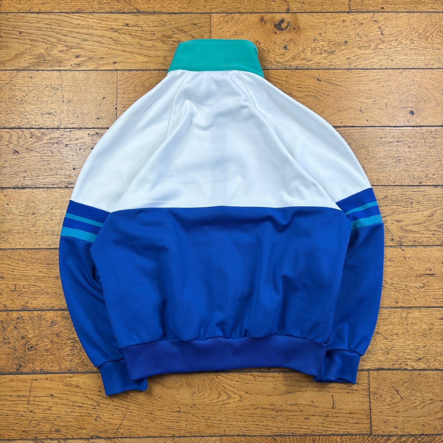 Vintage Sergio Tacchini White Blue Tracksuit Track Shell Windbreaker Jacket - M