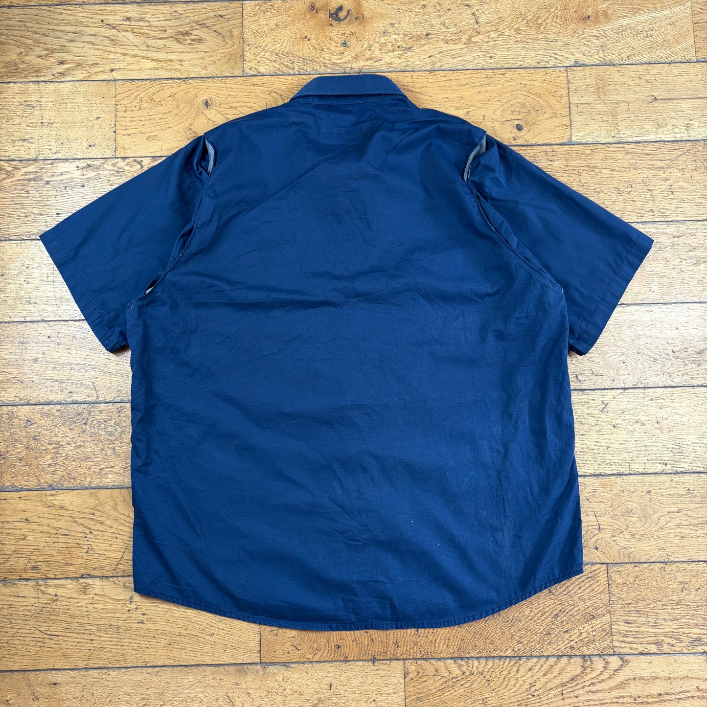 Vintage Carhartt Short Sleeve Workwear Navy Shirt - XL