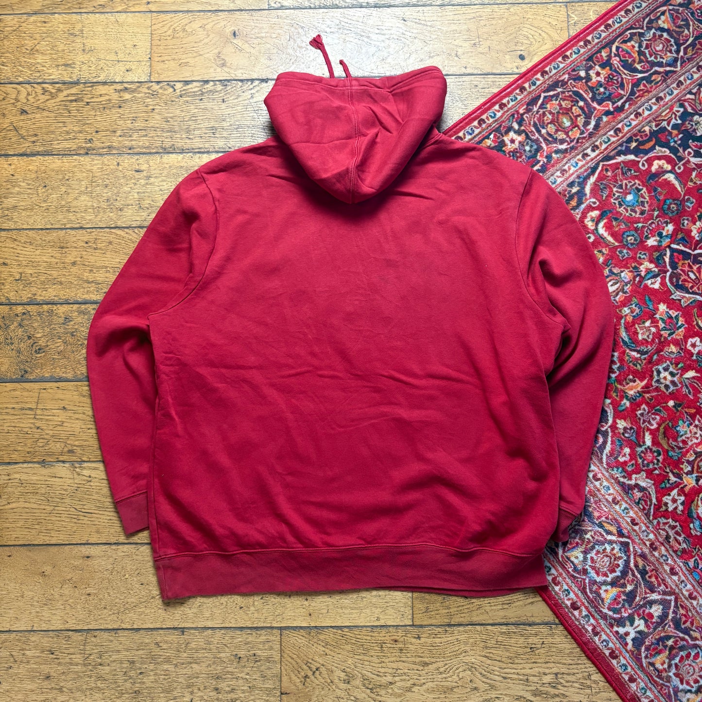Vintage Gap Red Hoodie Embroidered Sweatshirt - XL