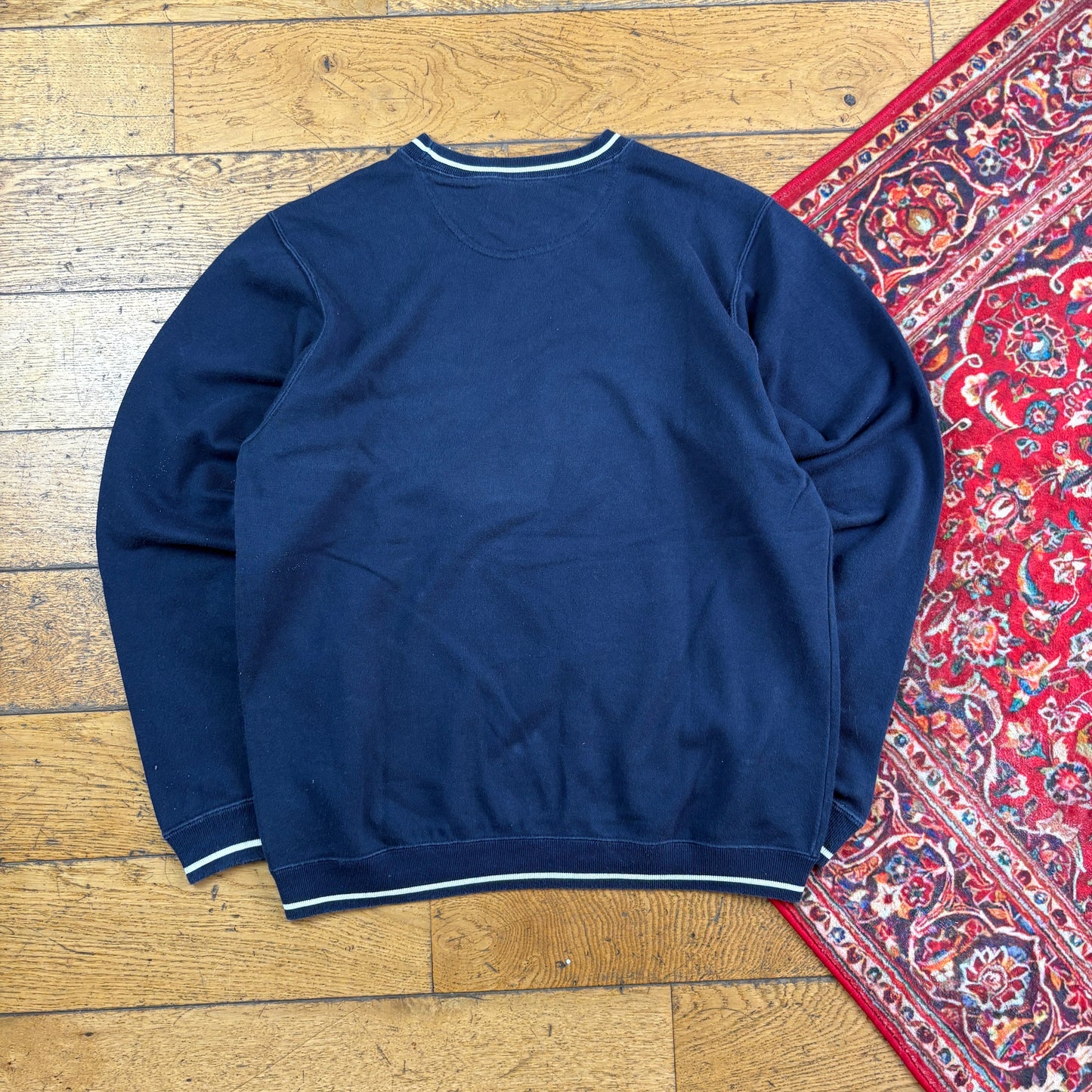 Vintage Navy Champion Embroidered Sweatshirt - M
