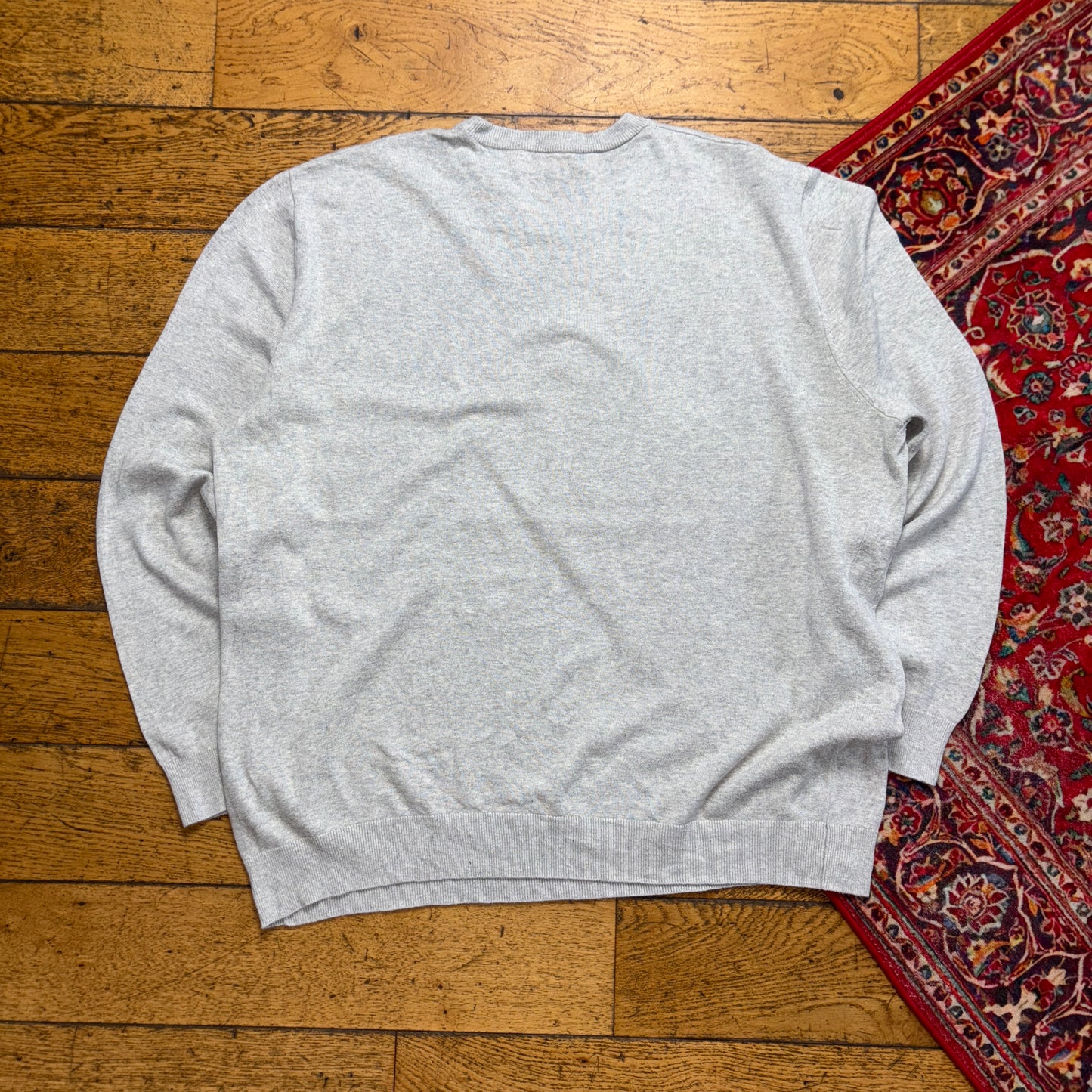 Vintage Nautica Grey Embroidered Knit Jumper - 2XL