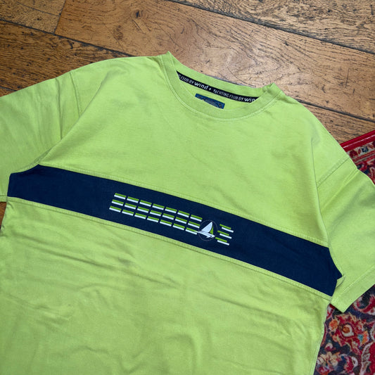 Vintage 90s Green Yacht Sailing Graphic T-Shirt - L