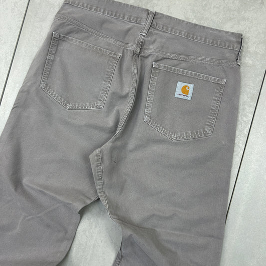 Vintage Carhartt Grey Workwear Carpenter Baggy Trousers - 34