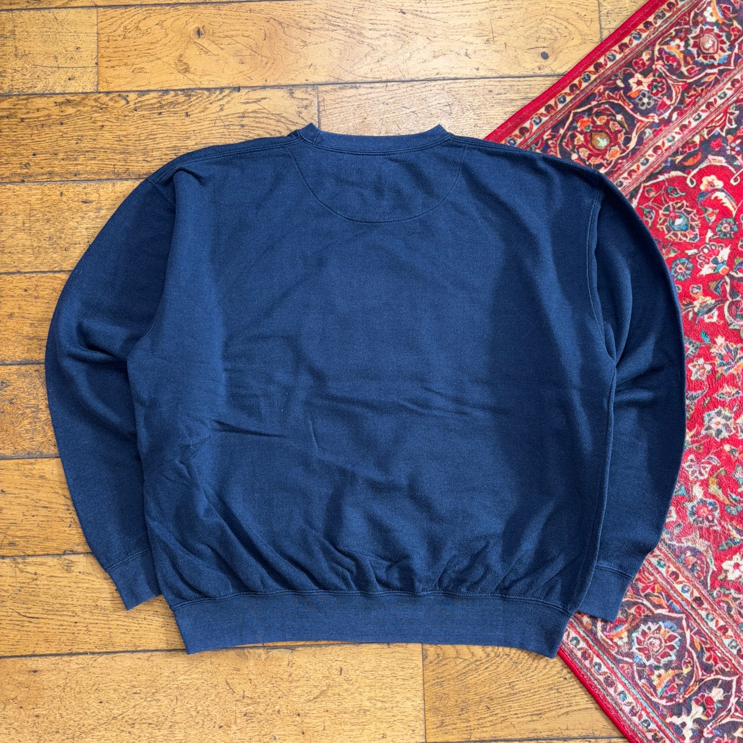 Vintage 90s Graphic USA Football Navy Sweatshirt - 2XL