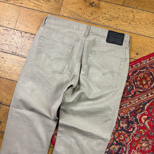 Vintage Levis 514 Straight Cream Chinos - 34