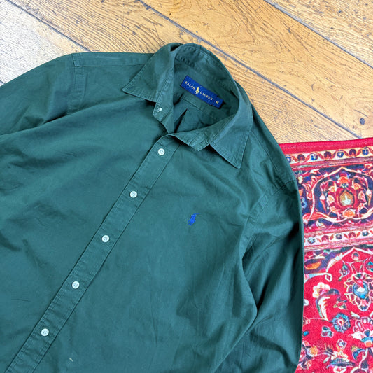 Vintage Ralph Lauren Green Embroidered Shirt - M