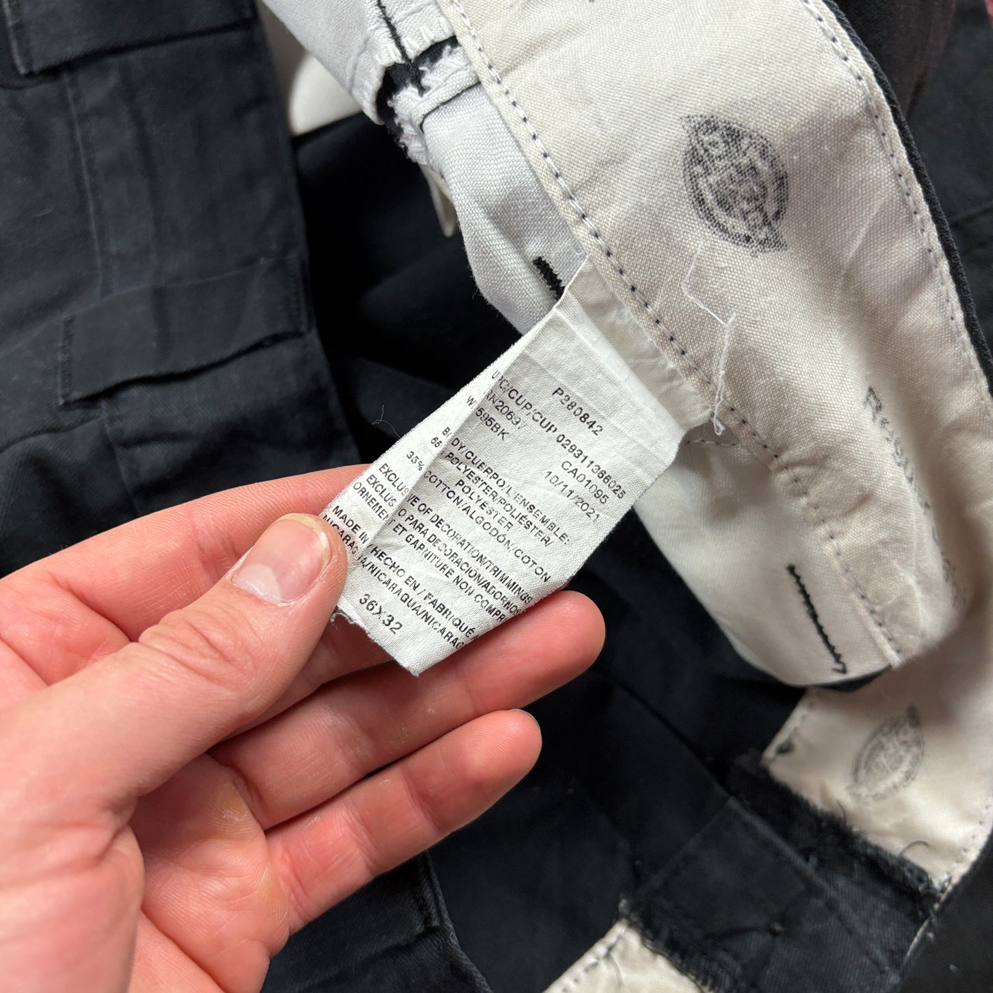 Vintage Dickies 874 Skate Black Trousers - 36