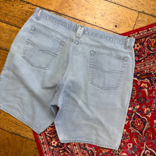 Vintage Bugle Boy Blue Denim Carpenter Baggy Shorts - 38